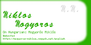 miklos mogyoros business card