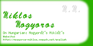 miklos mogyoros business card